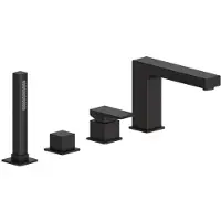 Mexen Cube badkraan, zwart - 72932-70