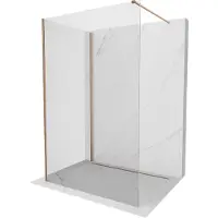 Mexen Kioto douchewand Walk-in 120 x 90 , transparant, geborsteld koper - 800-120-212-65-00-090