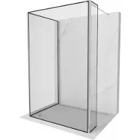 Mexen Kioto douchewand Walk-in 110 x 70 x 30 , zwarte rand, chroom - 800-110-070-221-01-70-030