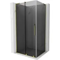 Mexen Velar L schuifbare douchecabine 110 x 80 , grafiet, goud - 871-110-080-43-50