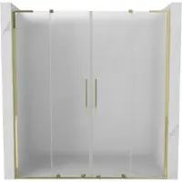 Mexen Velar L Duo schuifdouchedeuren 200 , mat, goud - 871-200-003-32-50