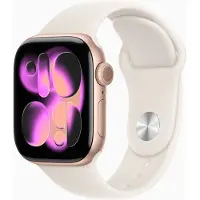 Apple Watch Series 11 GPS 42 mm Roségoud aluminium MEU04 S/M Licht blush sportbandje