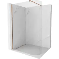 Mexen Kioto-R ronde inloopdouchewand 140 x 200 , transparant 8 mm, geborsteld koper - 800-140-101-65-06