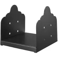DUOKU Steun voor Paal - - Set van 2 - Koolstofstaal - Stabiele Verankering - Zwart