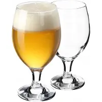 Kadax K5099 Bierglazenset bierzijde van glas biertulpen tarweglazen voor donker en licht bier ambachtelijke bierglazen bierpul pilsner glas bierglas bierbeker (400 ml 2 stuks transparant)