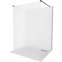 Mexen Kioto vrijstaande douchewand 120 x 200 , matglas 8 mm, zwart - 800-120-002-70-30