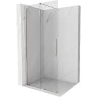 Mexen Velar schuifbare inloopdouchewand 100 x 200 , transparant 8 mm, geborsteld nikkel - 871-100-000-03-97