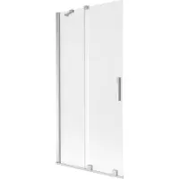 Mexen Velar douchewand 2-delig schuifbaar 90 x 150 cm, mat, chroom - 896-090-000-31-01