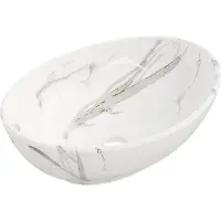 Mexen Elza tafelwastafel 40 x 33 cm, witte steen - 21014082