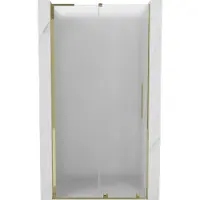 Mexen Velar L schuifdeur voor douche 90 , matglas, goud - 871-090-003-31-50