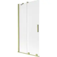 Mexen Velar badwand 2-delig schuifbaar 90 x 150 cm, mat, goud geborsteld - 896-090-000-31-55