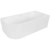 Mexen Gia vrijstaand hoekbad geribbeld rechts 170 x 80 , wit mat, witte overloop - 52701708001P-20