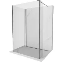Mexen Kioto douchewand Walk-in 115 x 110 x 40 , transparant, kanonmetaal - 800-115-110-221-95-00-040