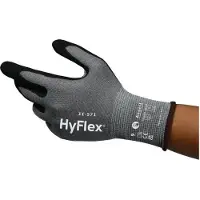Ansell HyFlex 11-571 Snijbestendige Gloves, Nitrilcoating Weerstand tegen Slijtage, Heren Dames, Grijs, Maat S 12 Paar