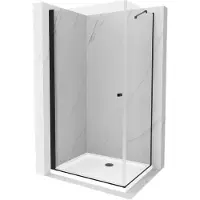 Mexen Pretoria douchecabine draaideur 70 x 110 , transparant, zwart + Flat douchebak - 852-070-110-70-00-4010B
