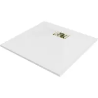 Mexen Hugo vierkante douchebak SMC 90 x 90 , wit, gouden afdekking - 42109090-G