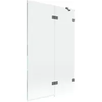 Mexen Lunar douchewand 2-delig rechts 110 x 150 , transparant, gun metal - 897-110-100-95-00-P