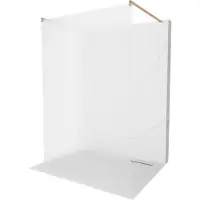 Mexen Kioto vrijstaande douchewand 110 x 200 , ijsvorming 8 mm, geborsteld koper - 800-110-002-65-30