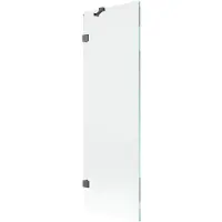 Mexen Lunar badwand 1-vleugelig 60 x 150 , transparant, geborsteld geweergrijs - 897-060-000-66-00