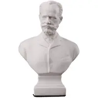Danila-Souvenirs Russische componist Pjotr Tsjaikovski marmeren buste standbeeld sculptuur 12 cm