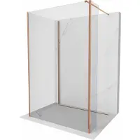 Mexen Kioto douchewand Walk-in 140 x 90 x 40 , transparant, roségoud - 800-140-090-221-60-00-040