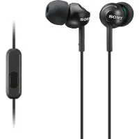Sony MDR-EX110AP-B ex Monitor In-ear hoofdtelefoon met microfoon (zwart)