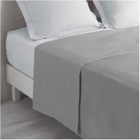 Douceur d'intérieur Katoenen Laken "Biolina" 240x300cm Grijs