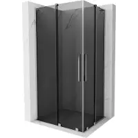 Mexen Velar L Duo schuifdouchecabine 100 x 90 , grafiet, chroom - 871-100-090-02-43-01