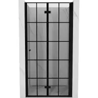 Mexen Mist-F opvouwbare douchedeur rechts 75 , zwart raster, zwart - 8A6-075-000-70-77-P