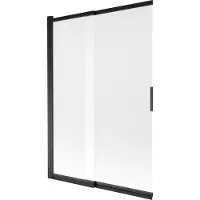 Mexen Fox badwand 2-delige schuif 120 x 150 , matglas, zwart - 891-120-002-70-30