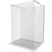 Mexen Kioto vrijstaande douchewand 105 x 200 , transparant 8 mm, roze goud - 800-105-002-60-00