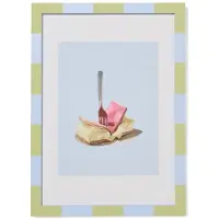 HEMA Fotolijst 21x29.7cm hout strepen (blauw)