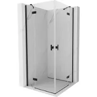 Mexen Mist-H Duo douchecabine draaideur 75 x 75 , transparant, zwart - 8A5-075L-075P-70-00