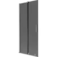 Mexen Velar badwand scherm 2-delige schuif 85 x 150 , grafiet, gun metal - 896-085-000-41-95