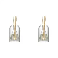 Semoic 2x Opbergflessen met diffuser, aromatherapiefles, moderne glazen fles, essentieel