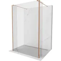 Mexen Kioto vrijstaande douchewand 125 x 30 x 30 , transparant, roze goud - 800-125-030-222-60-00-030