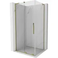 Mexen Velar L douchecabine verschuifbaar 100 x 70 , transparant, goud - 871-100-070-03-50