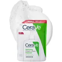 CeraVe Hydraterende Crème-naar-Schuim Reinigingsgel, Make-up Verwijderaar voor Droge Huid