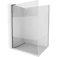 Mexen Kioto L douchewand Walk-in 100 x 200 , transparant/frost, zwart - 800-100-103-70-35