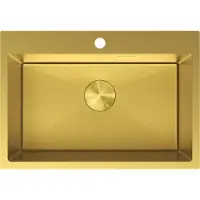 Mexen Solix roestvrijstalen gootsteen 1-kompartment 650 x 450 , gouden HC - 6403651000-55HC