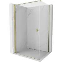 Mexen Mist-B draaideur douchecabine 75 x 85 , transparant, goud - 8A2T-075-085-50-00