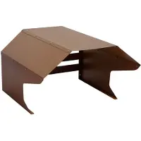 MCW Robotmaaier garage -L43, overkapping voor grasmaaier, metaal 40x59x69cm ~ bruin