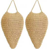 Jojomino 2-pack grote gehaakte wespennestafweer, hangende nep-lokvogel