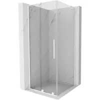 Mexen Velar L schuifdouchecabine 90 x 90 , transparant, wit - 871-090-090-03-20