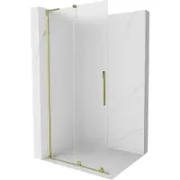 Mexen Velar L Schuifbare Douchewand Walk-in 110 x 200 , Bevroren 8 mm, Goud - 871-110-003-33-50