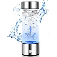 TAUOH Waterstofwaterfles, generator, oplaadbare glazen gezondheidsbeker voor thuis en op reis