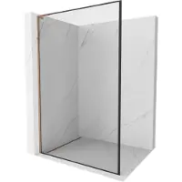 Mexen Kioto L Douchewand Walk-in 60 x 200 , zwart frame, roze goud - 800-060-103-60-70
