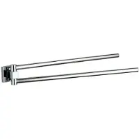 Mexen Rufo dubbele draaibare handdoekhouder, chroom - 7050925-00