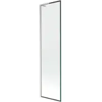 Mexen Next L badwand 1-deurs 50 x 150 , zwart frame, geborsteld nikkel - 895-050-000-03-70-97