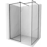 Mexen Kioto douchewand Walk-in 150 x 120 , zwart frame, zwart - 800-150-202-70-70-120
